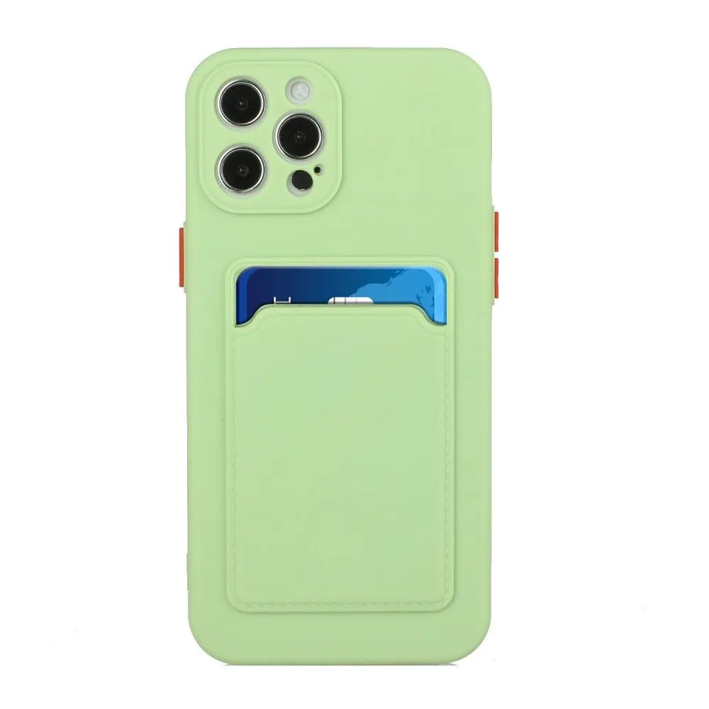 Card holder cover for iPhone 13 Pro - Light Green