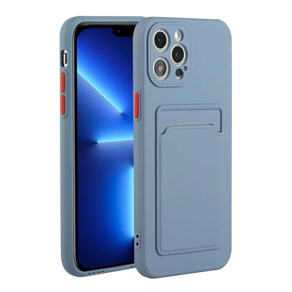 Card holder cover for iPhone 13 Pro Max - Blue