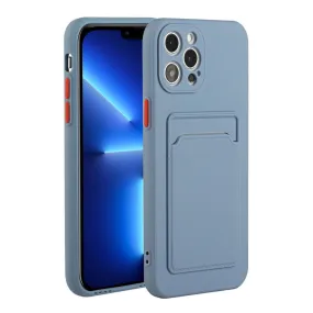 Card holder cover for iPhone 13 Pro Max - Blue