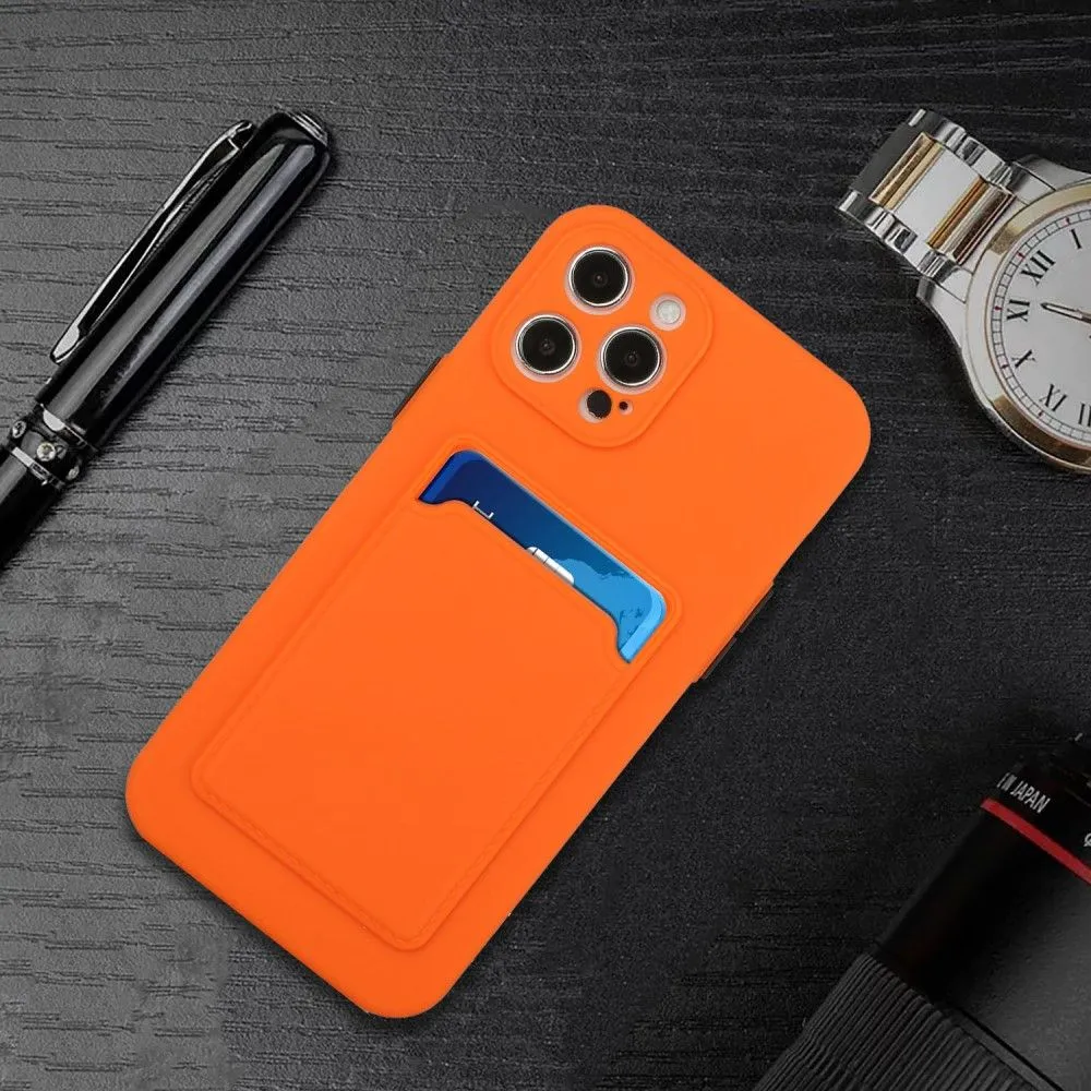 Card holder cover for iPhone 13 Pro Max - Orange