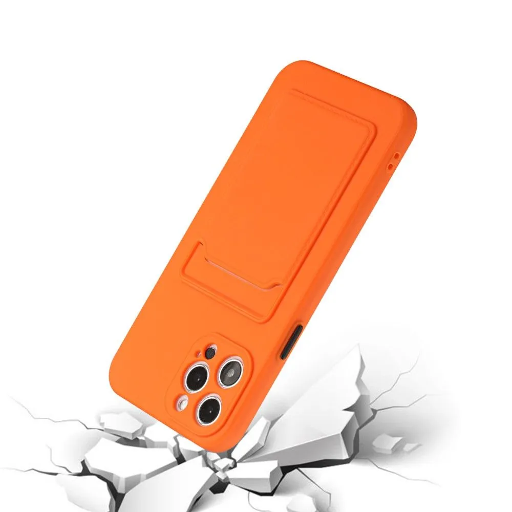 Card holder cover for iPhone 13 Pro Max - Orange