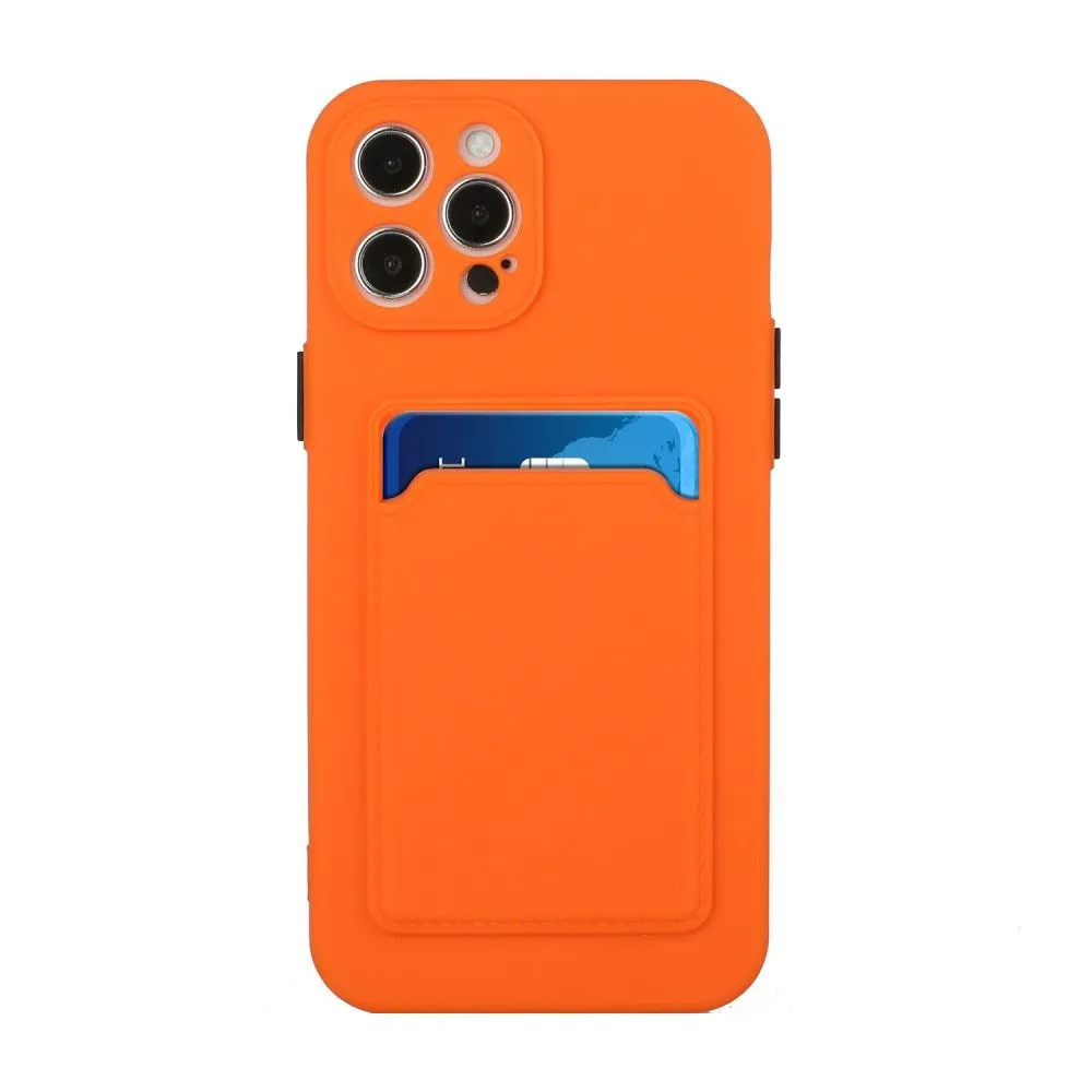 Card holder cover for iPhone 13 Pro Max - Orange