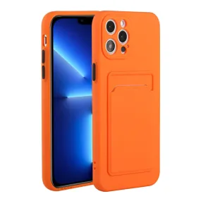 Card holder cover for iPhone 13 Pro Max - Orange