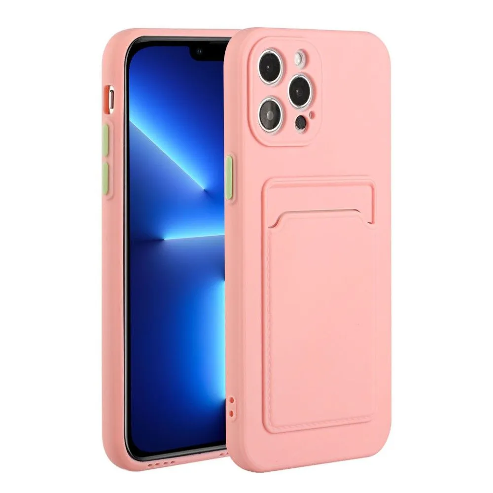 Card holder cover for iPhone 13 Pro Max - Pink