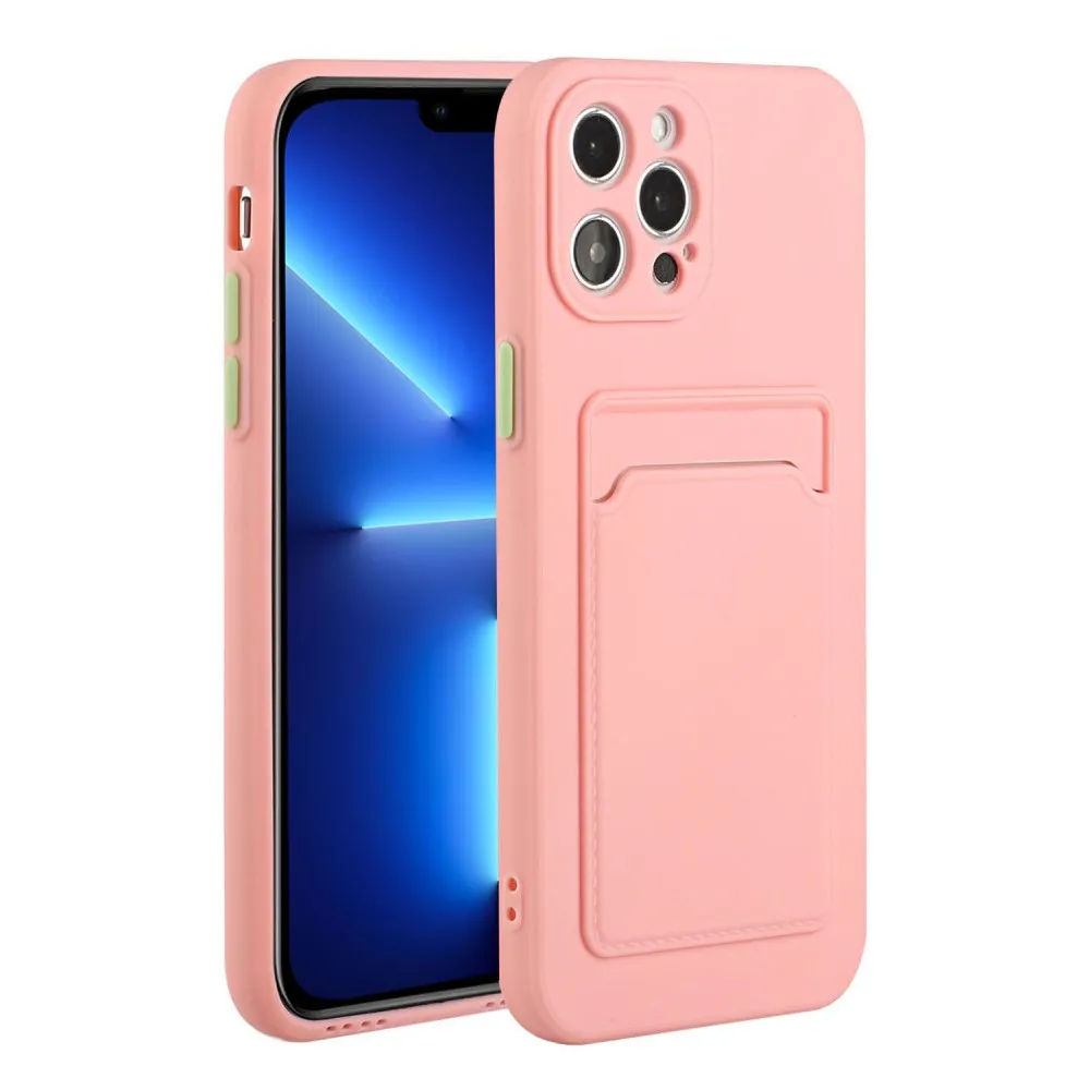 Card holder cover for iPhone 13 Pro - Pink