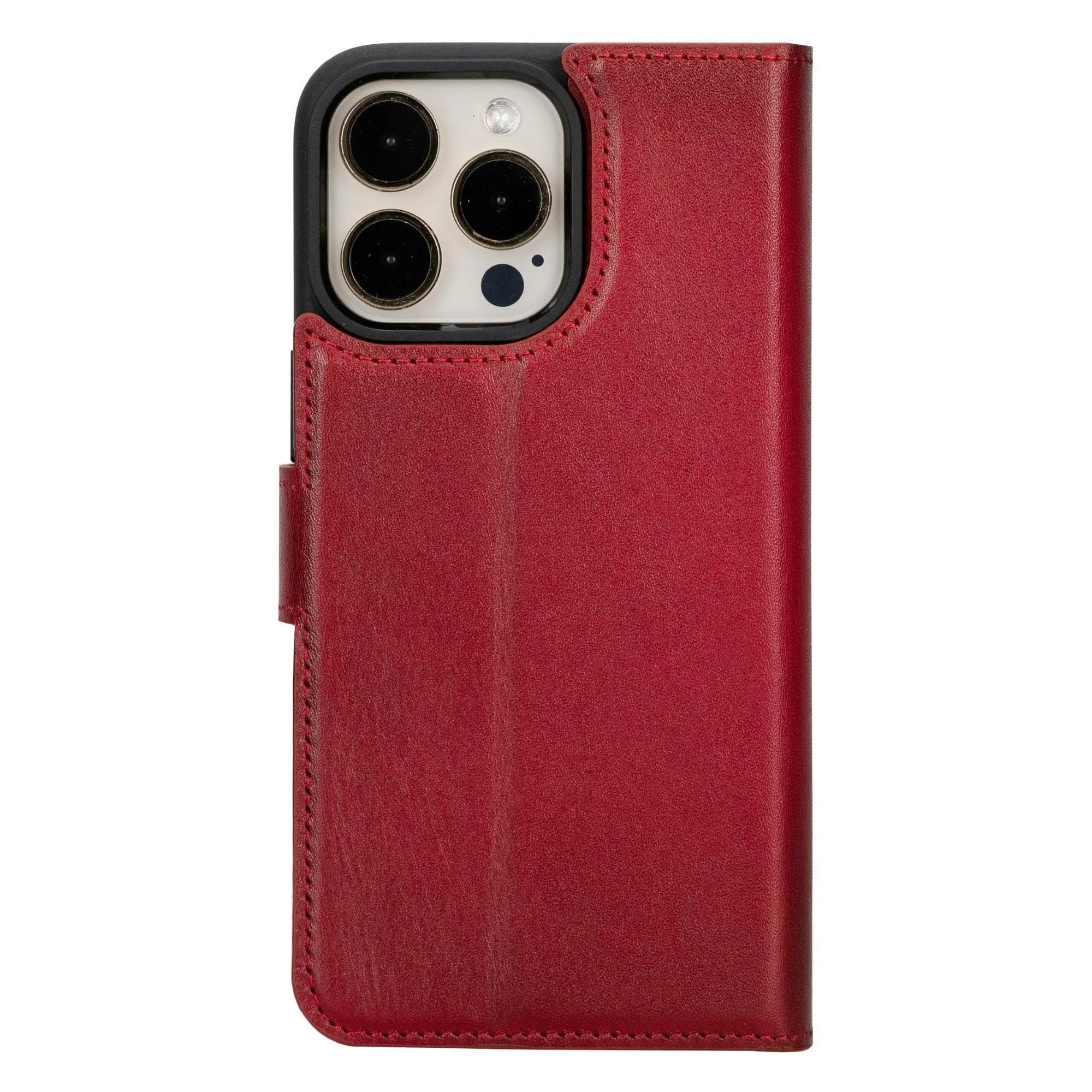 Carter iPhone 15 Plus Detachable Wallet Case, Vegetal Red