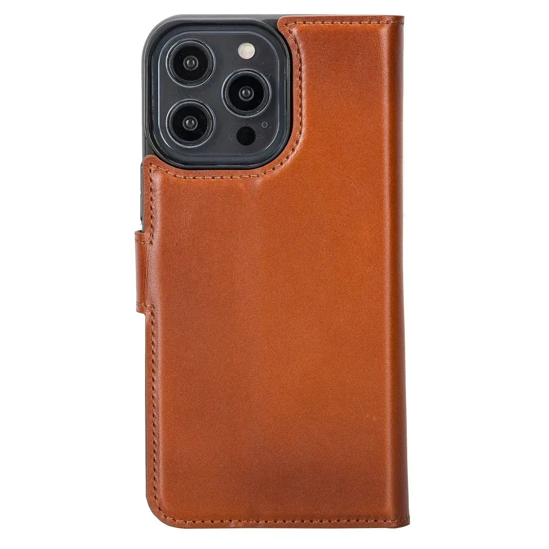 Carter iPhone 15 Pro Max Wallet Case, Burnished Tan