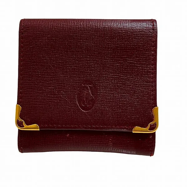 Cartier Must Bordeaux Coin Case Wallet