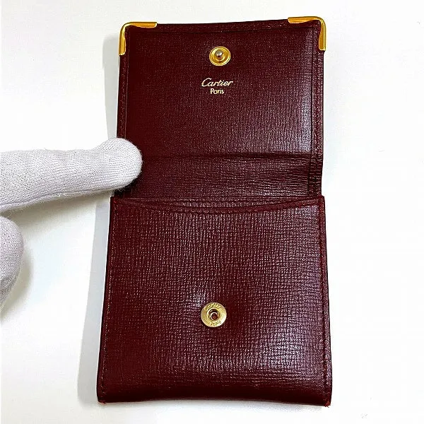 Cartier Must Bordeaux Coin Case Wallet