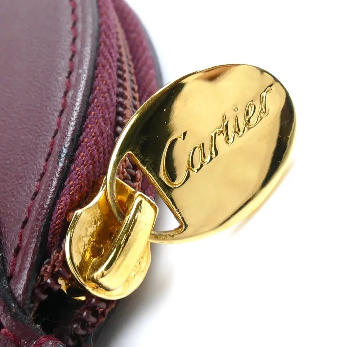 Cartier Must Round Coin Case Bordeaux