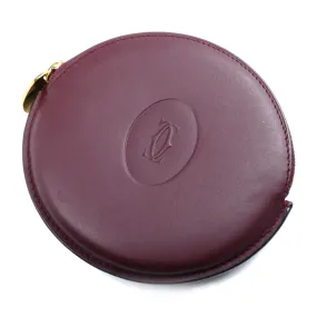 Cartier Must Round Coin Case Bordeaux