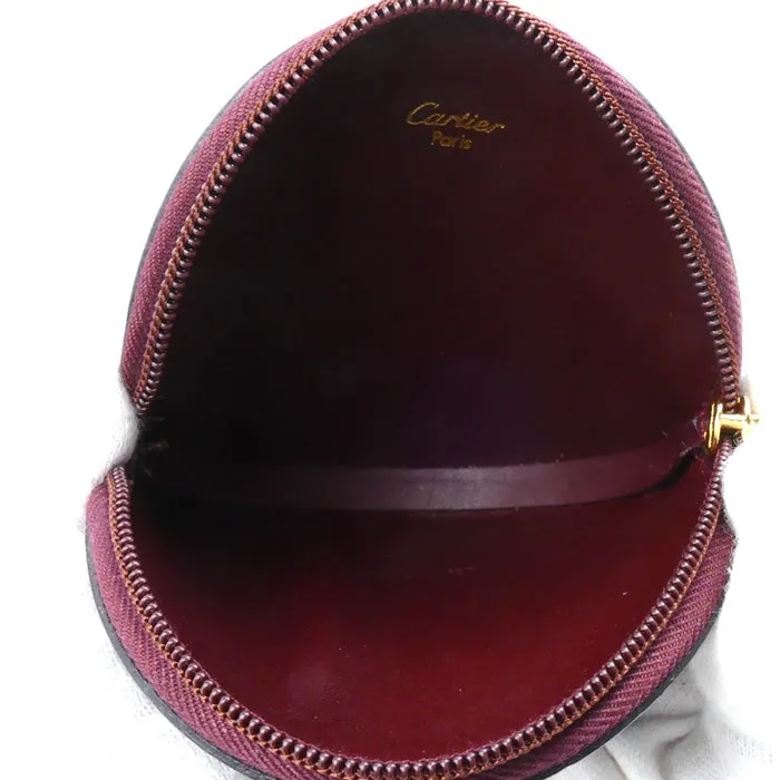 Cartier Must Round Coin Case Bordeaux