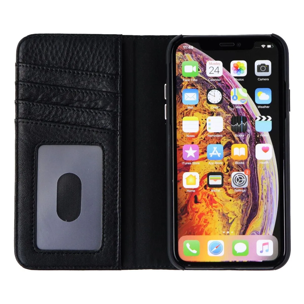 Case-Mate Wallet Folio Case for Apple iPhone XR - Black (With Button Covers)