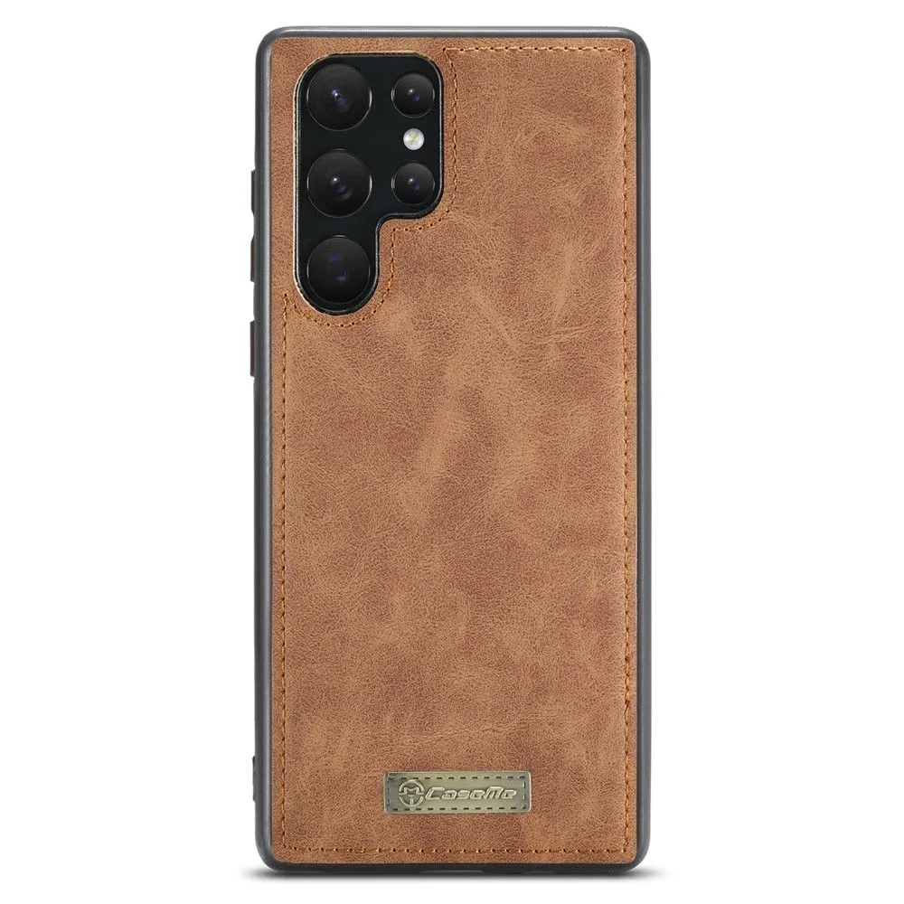 CaseMe Samsung Galaxy S22 Ultra Retro Wallet - Brown