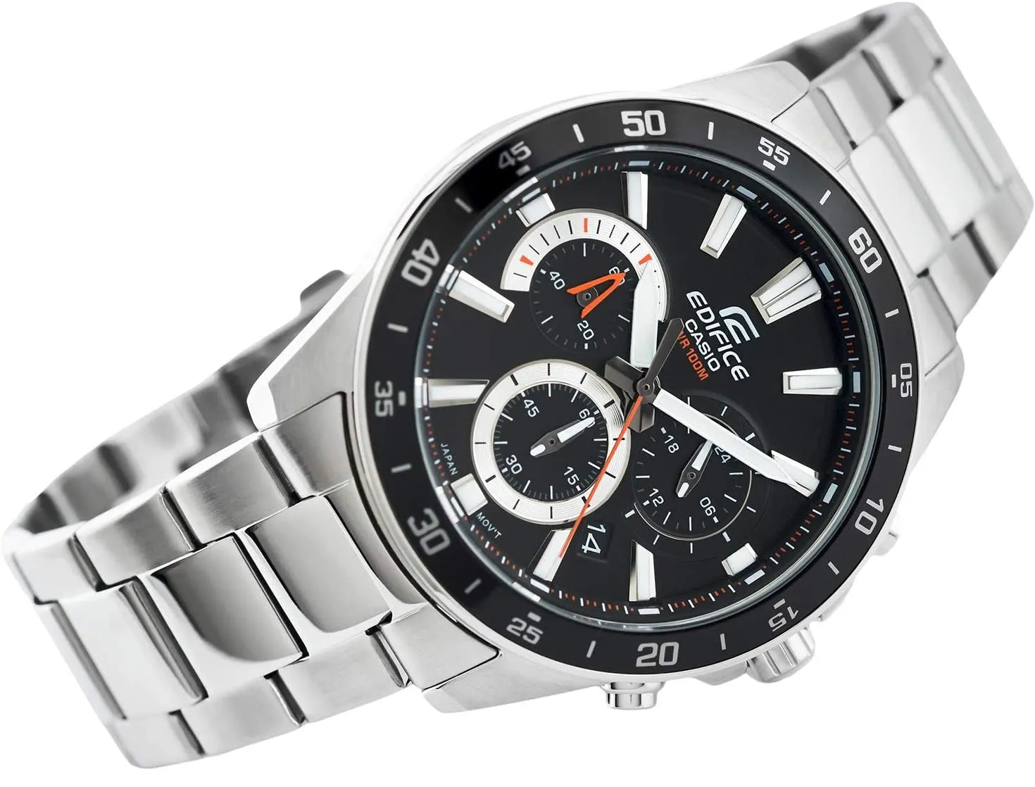 Casio Edifice EFV-570D-1A Chronograph Stainless Steel Strap Watch For Men