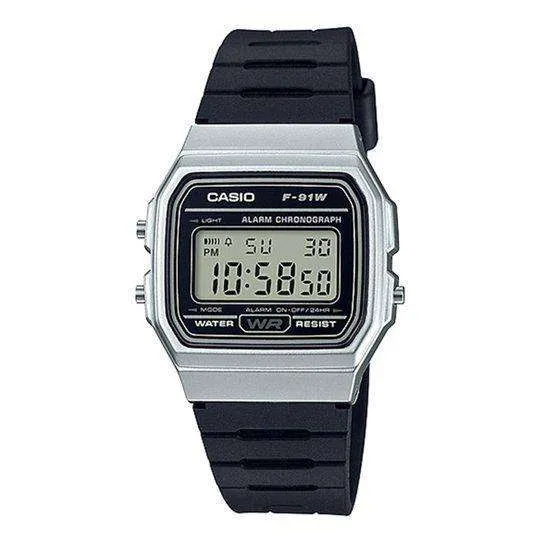 Casio F-91WM-7A Black Resin Strap Watch For Men and Women