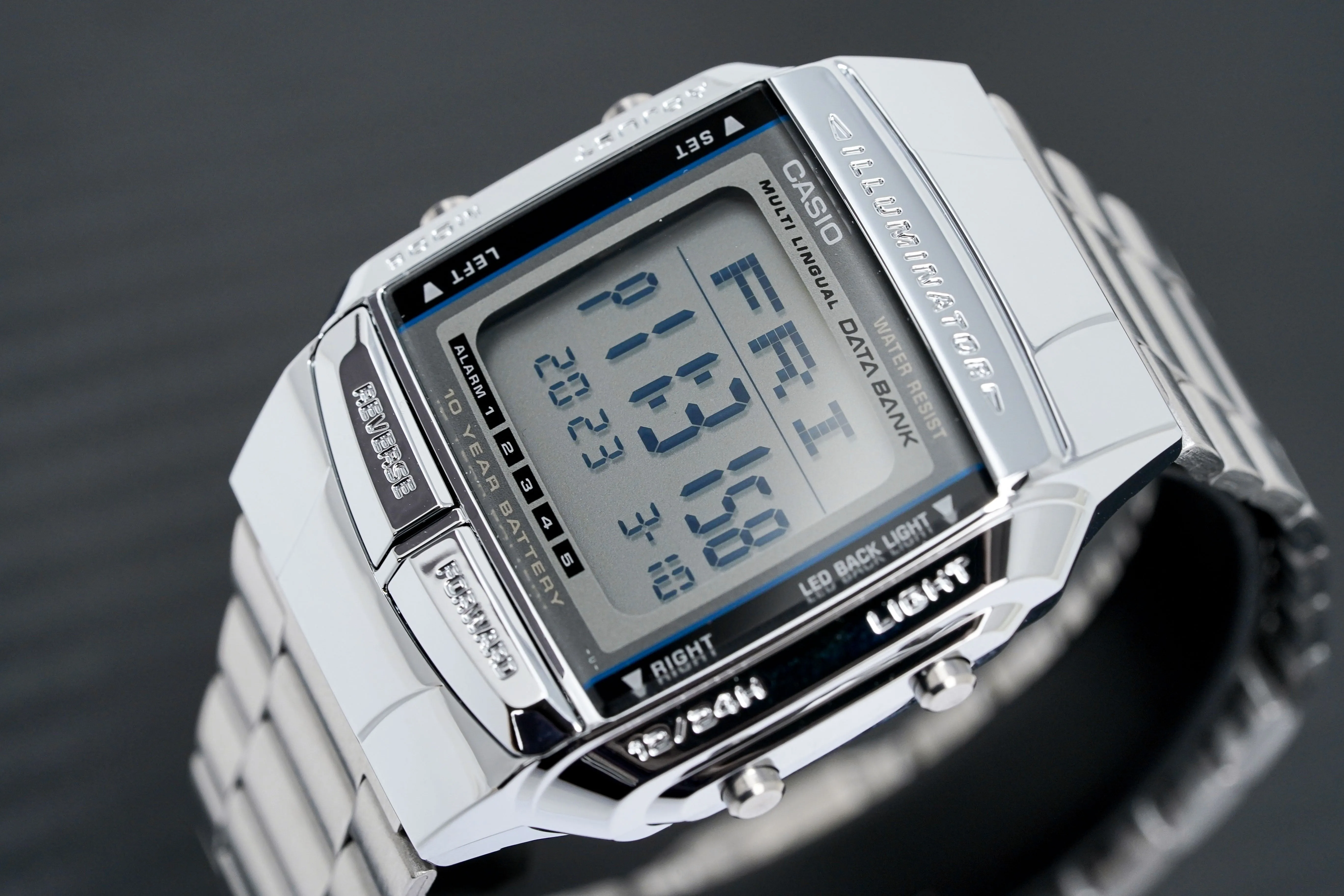 Casio Men's Watch Vintage Data Bank Digital Steel DB-360-1ADF