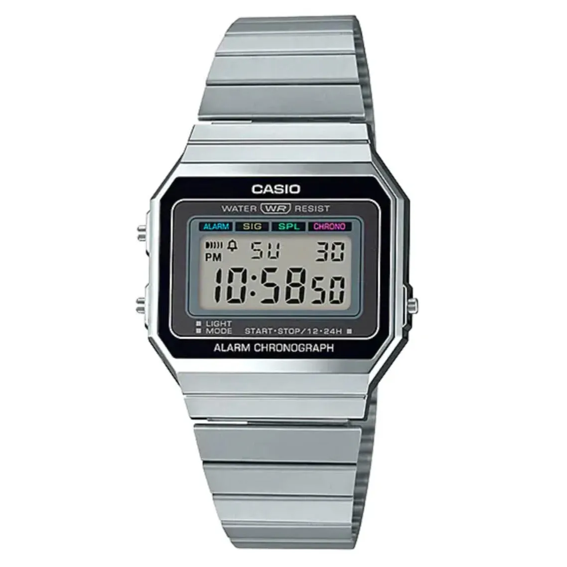 Casio Watch Digital Vintage Classic Flat Link A700W-1ADF