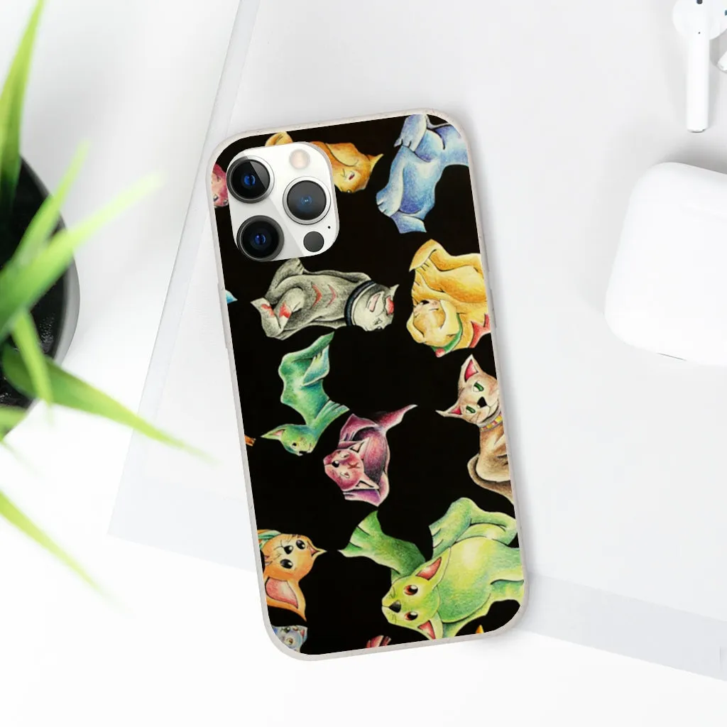 Cat Pattern Biodegradable Case