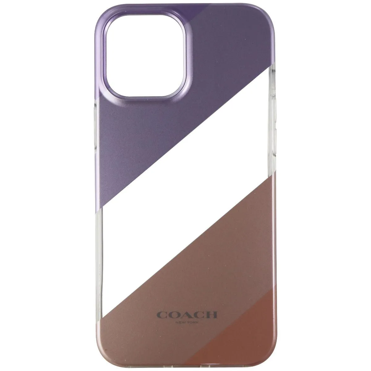 Coach Protective Case for Apple iPhone 12 Pro Max - Diagonal Stripe Metallic