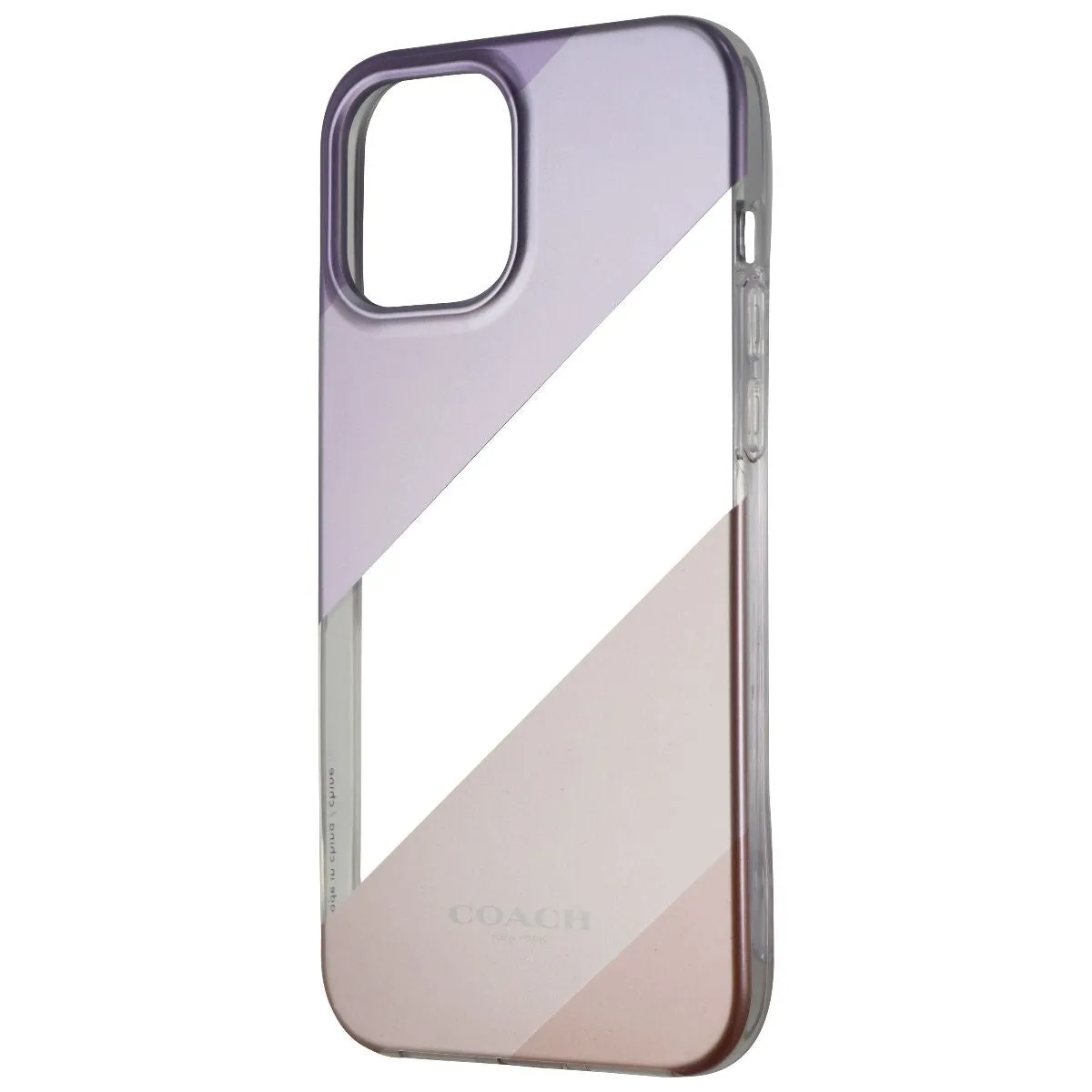 Coach Protective Case for Apple iPhone 12 Pro Max - Diagonal Stripe Metallic