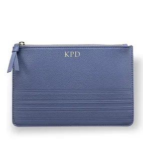 Cornflower Leather Clutch