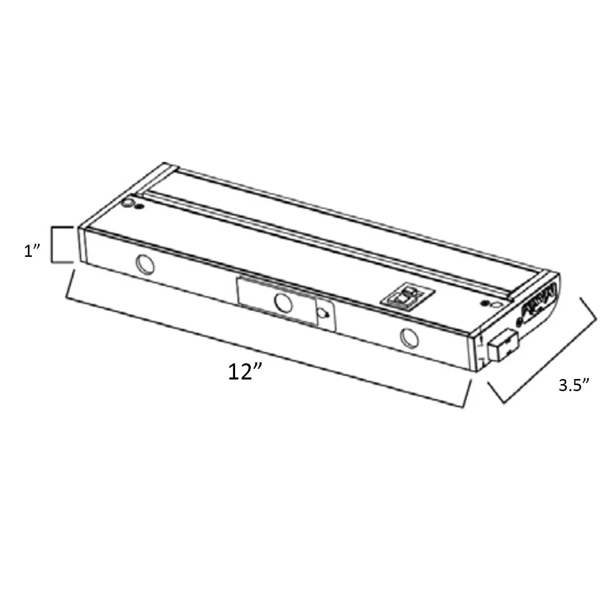 CounterMax 5K 12 Inch LED Under Cabinet Light, 2700K to 5000K, 720 Lumens, 120V, Bronze