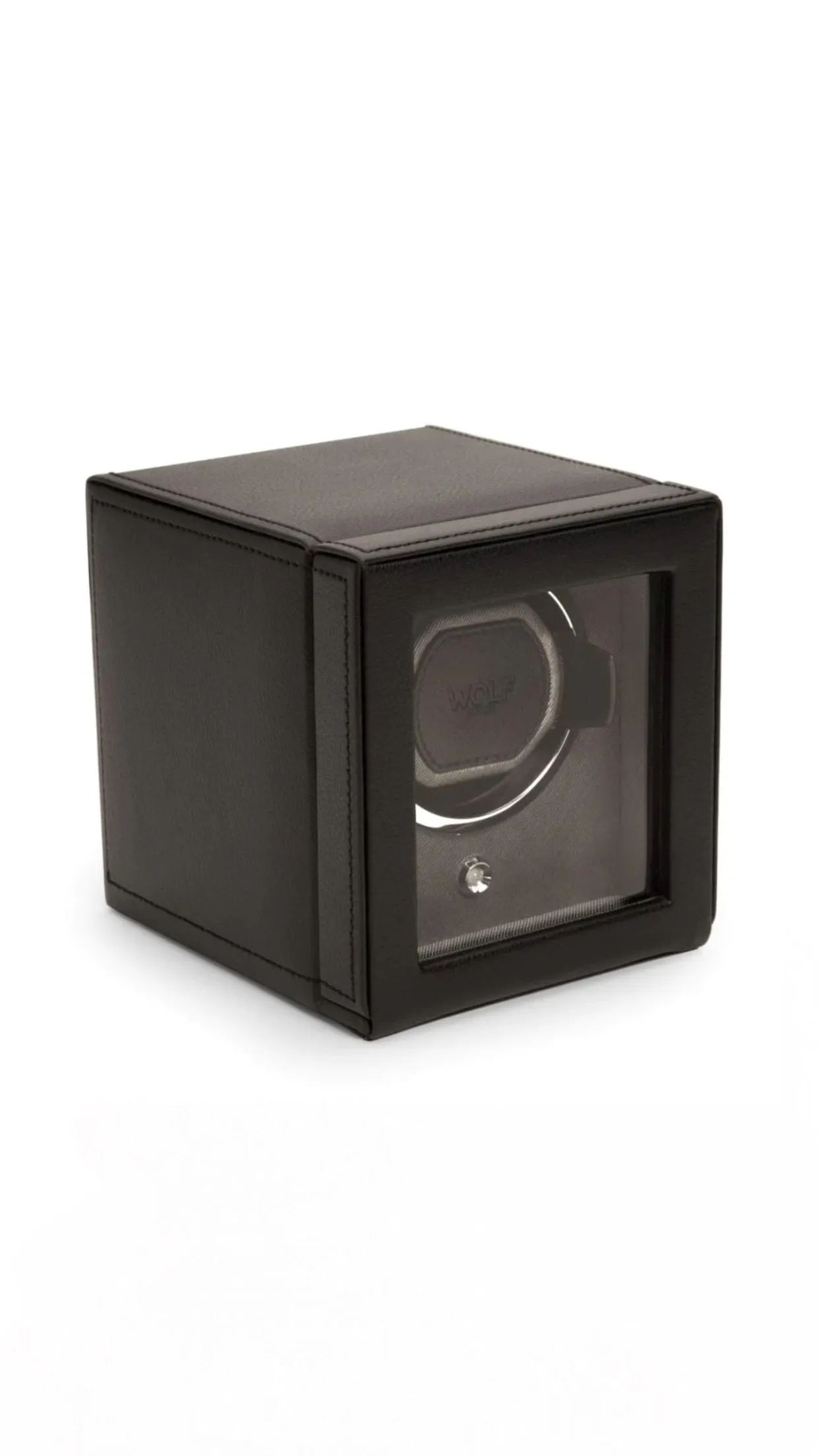 Cub Single Watch Winder with Cover in Black