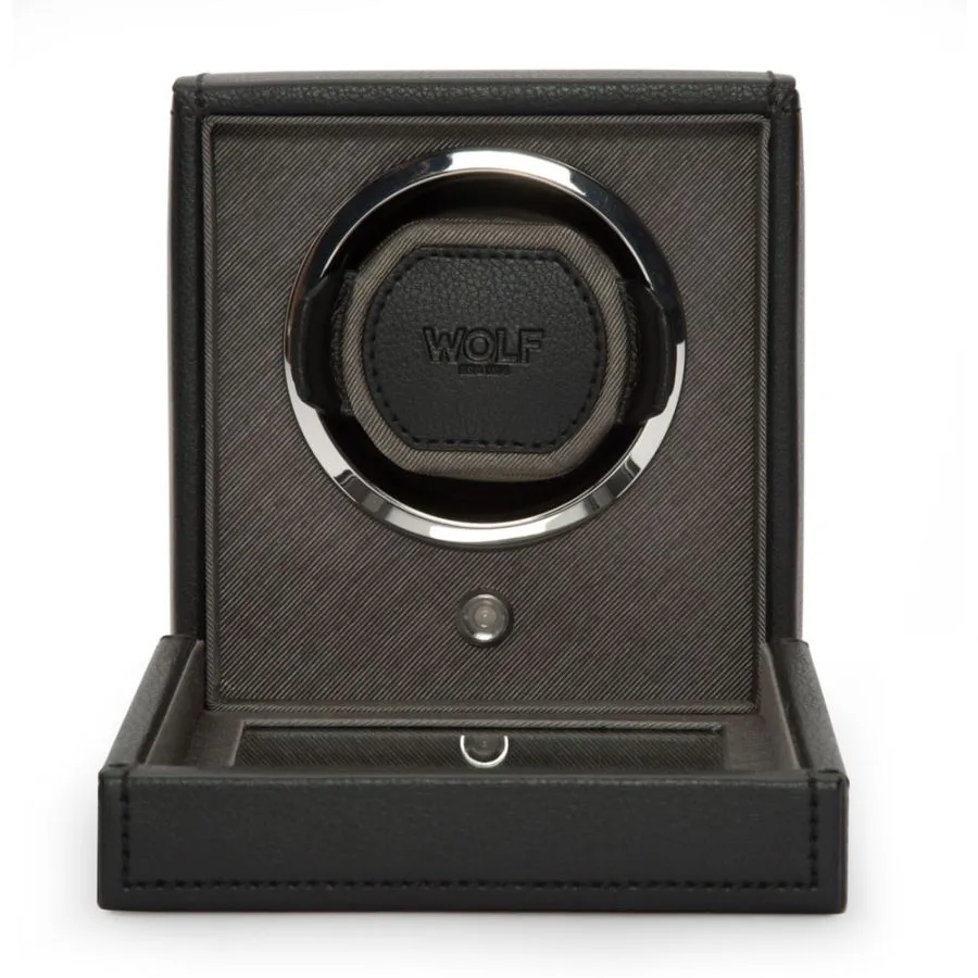 Cub Single Watch Winder with Cover in Black