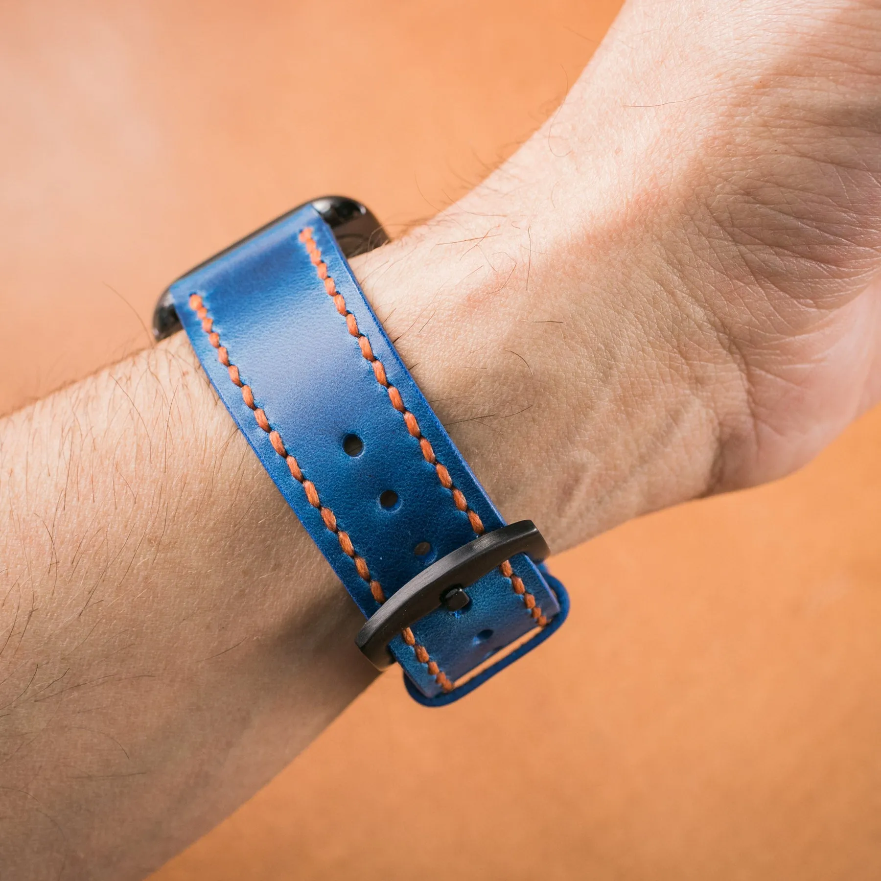 Custom Made Apple Watch Strap - Cobalt Blue