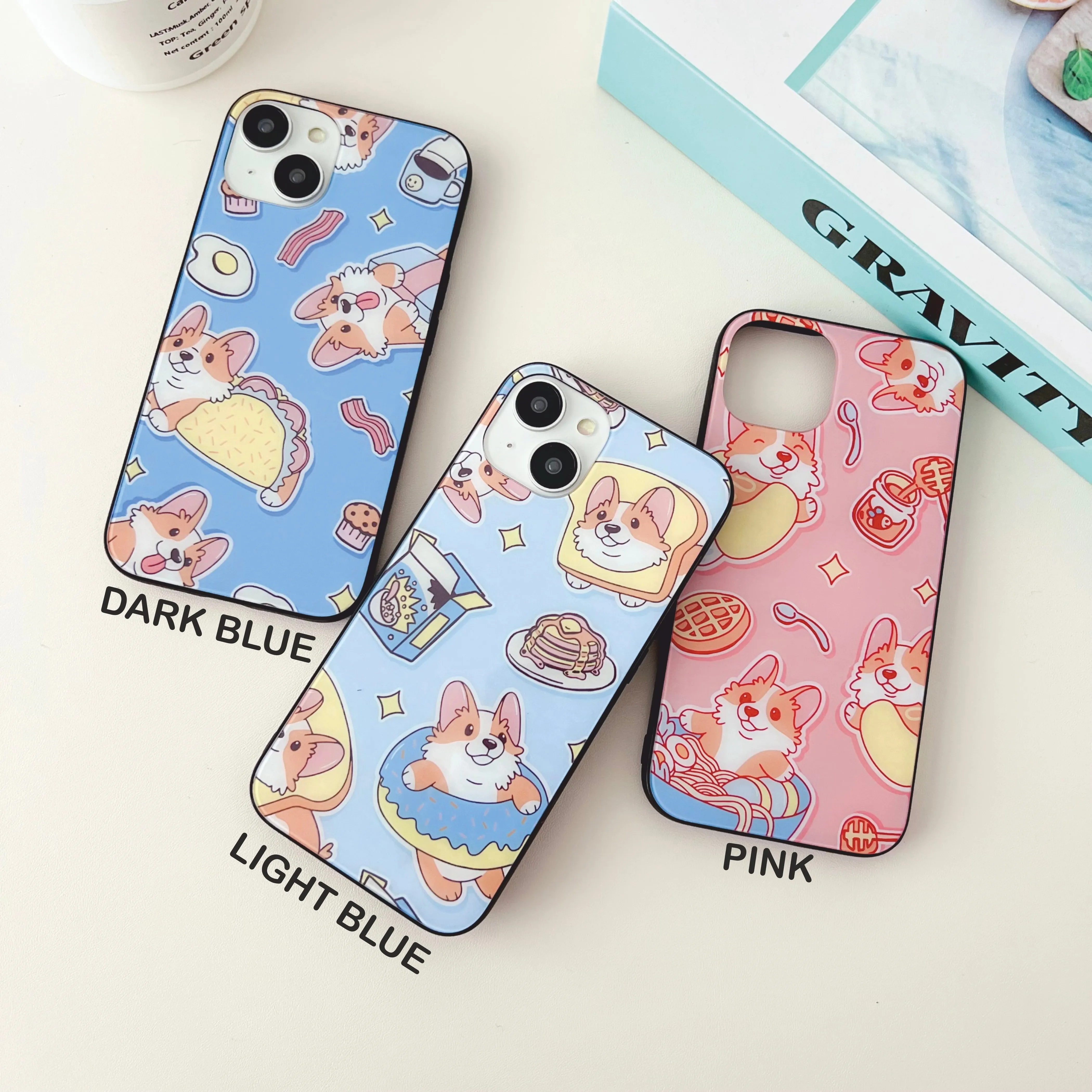 Cute Corgi Design Glass Case