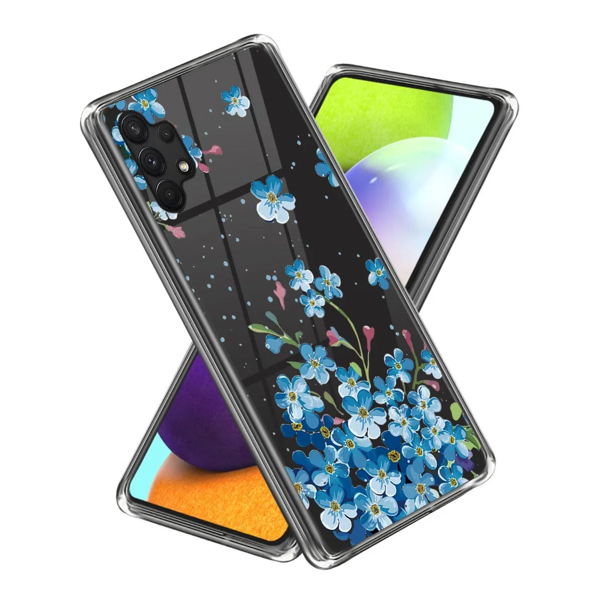 Deco Samsung Galaxy A13 4G case - Blue Flowers