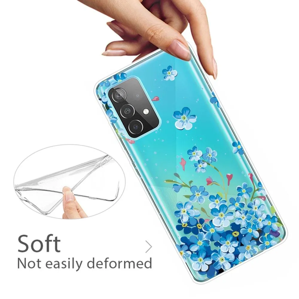 Deco Samsung Galaxy A13 4G case - Blue Flowers