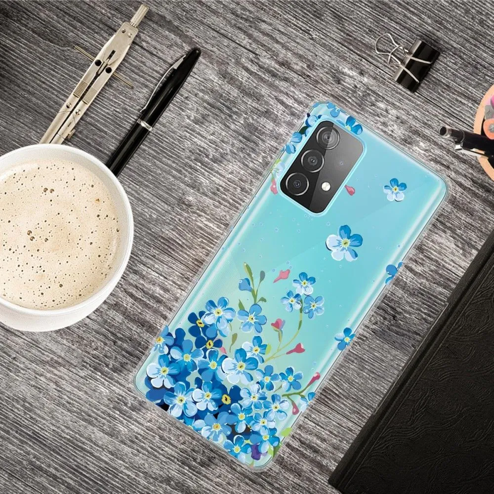 Deco Samsung Galaxy A13 4G case - Blue Flowers