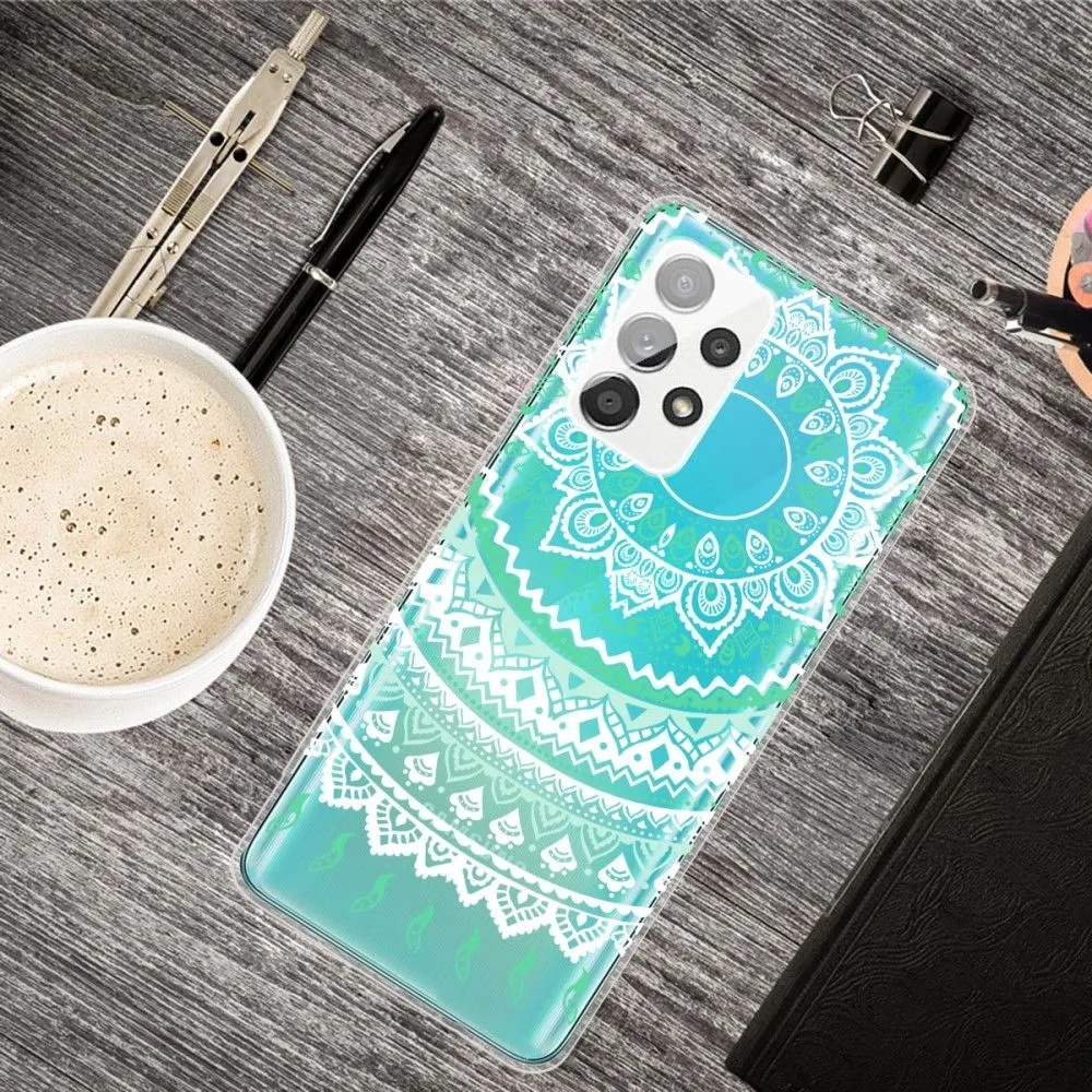 Deco Samsung Galaxy A32 5G case - Green / White Mandala