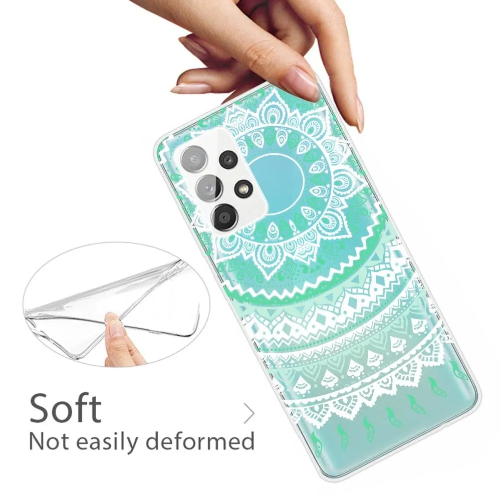 Deco Samsung Galaxy A32 5G case - Green / White Mandala