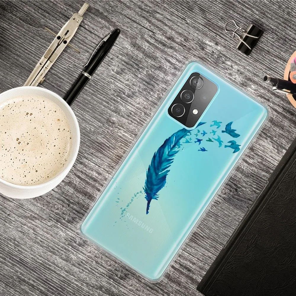 Deco Samsung Galaxy A73 case - Blue Feather