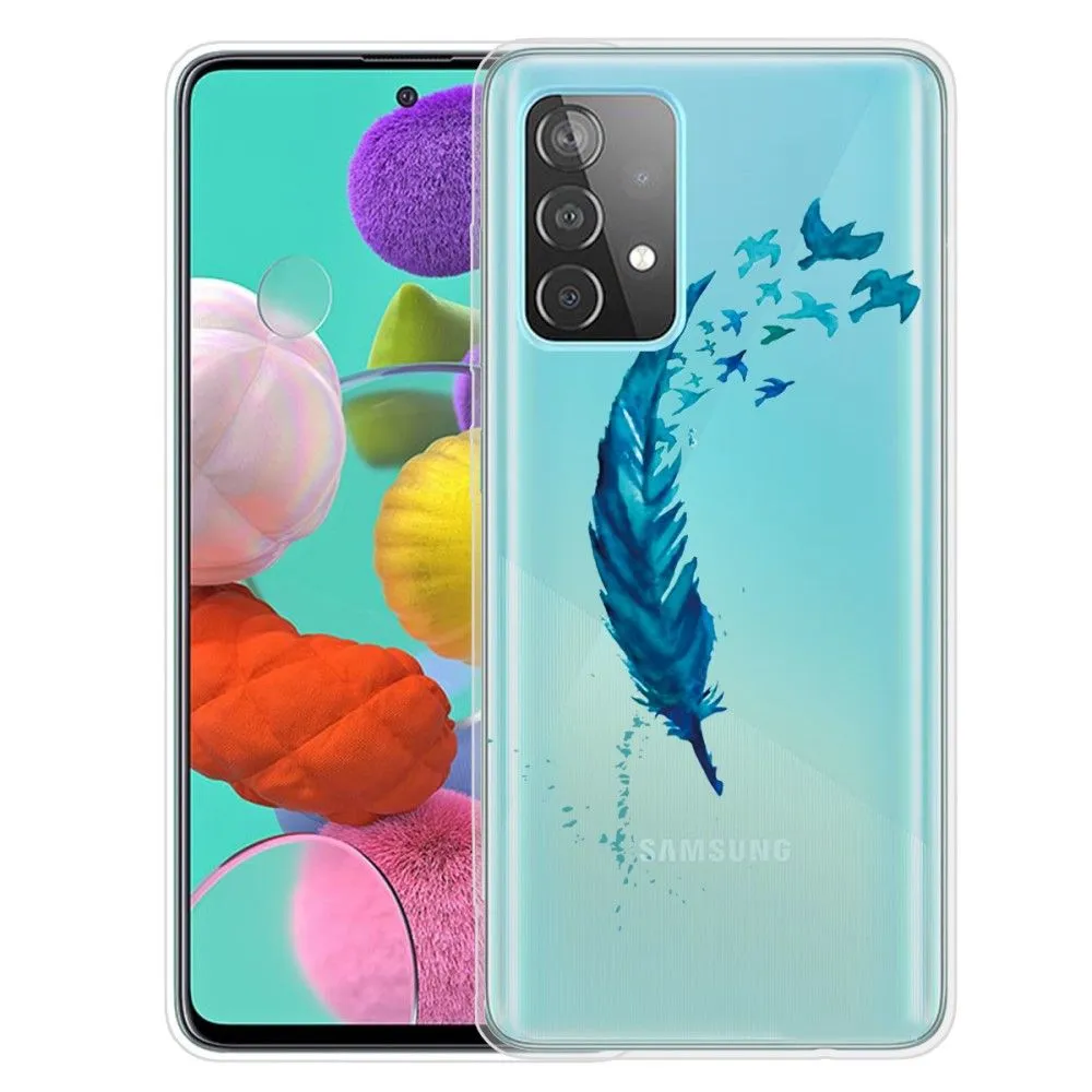 Deco Samsung Galaxy A73 case - Blue Feather