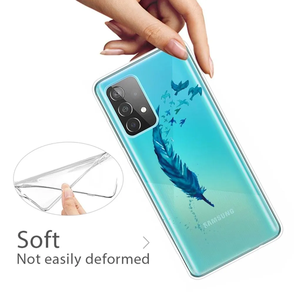 Deco Samsung Galaxy A73 case - Blue Feather