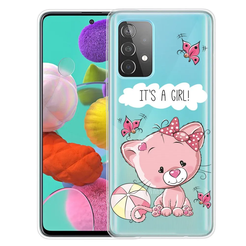 Deco Samsung Galaxy A73 case - Pink Cat