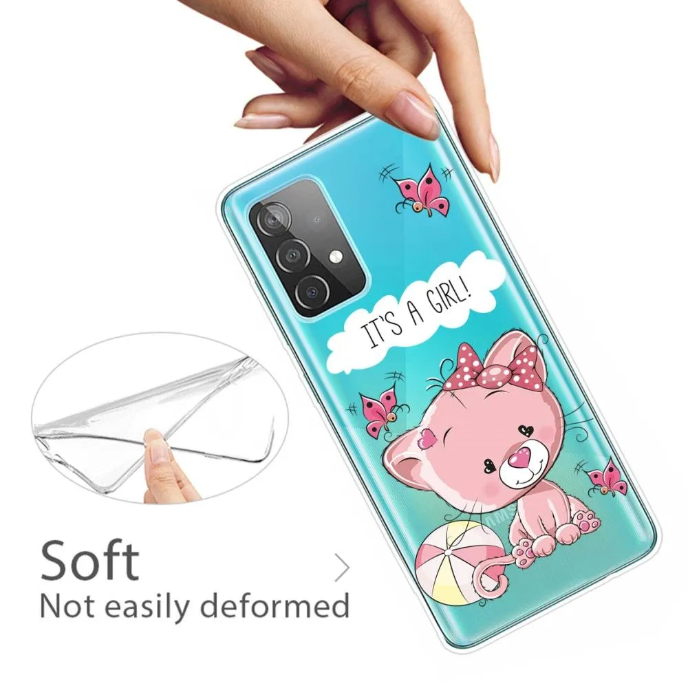 Deco Samsung Galaxy A73 case - Pink Cat