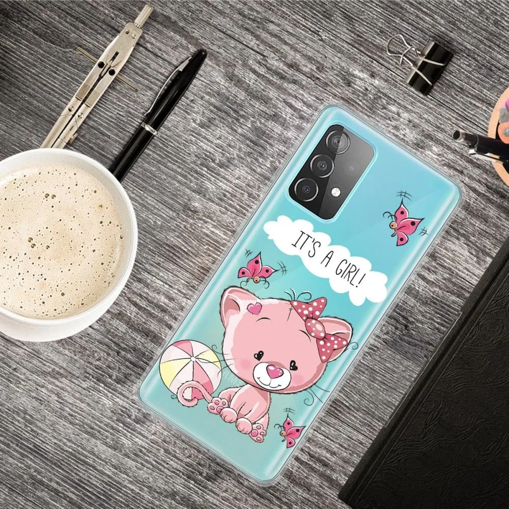 Deco Samsung Galaxy A73 case - Pink Cat