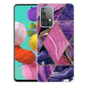 Deco Samsung Galaxy A73 case - Purple and Rose Marble