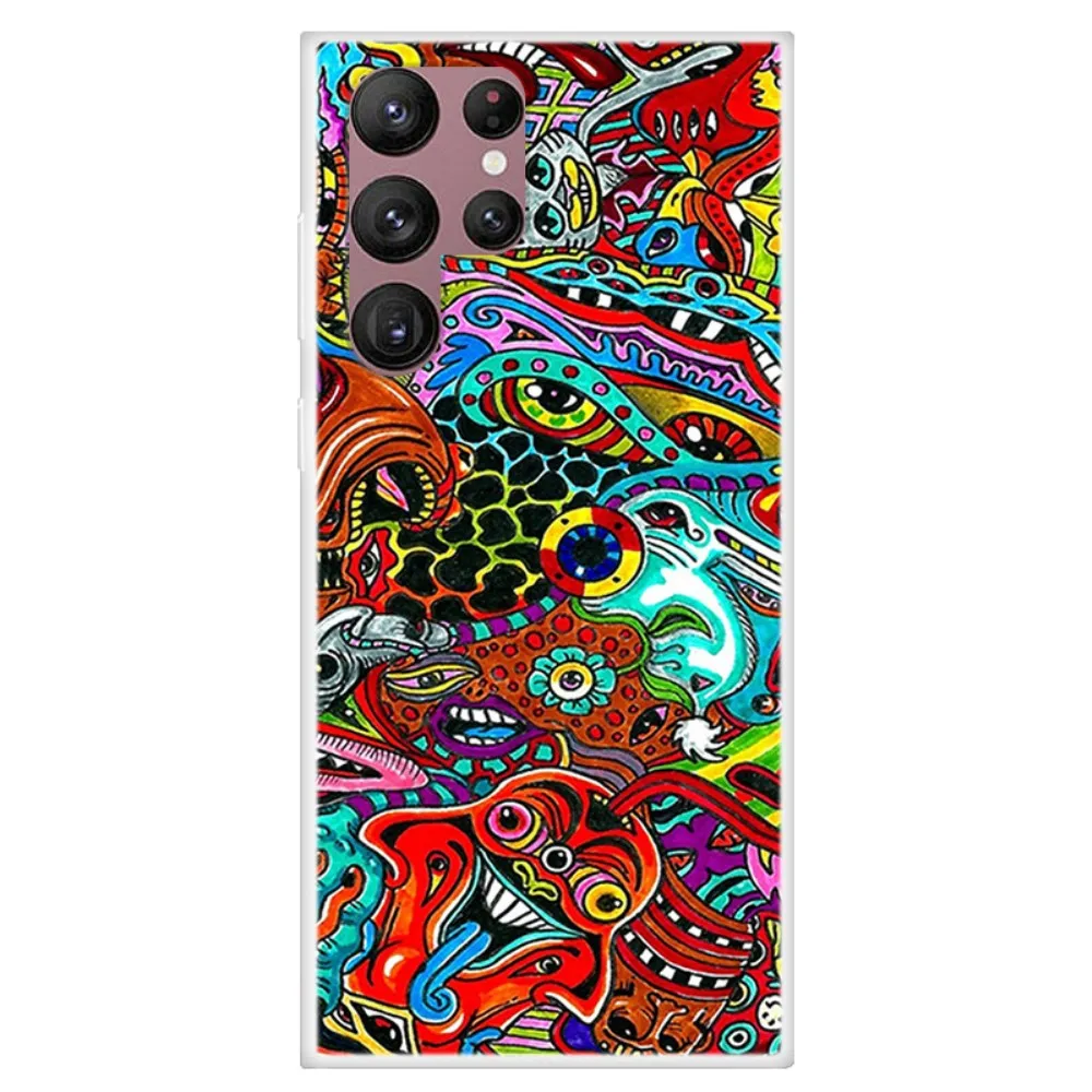 Deco Samsung Galaxy S22 Ultra case - Colorful Pattern