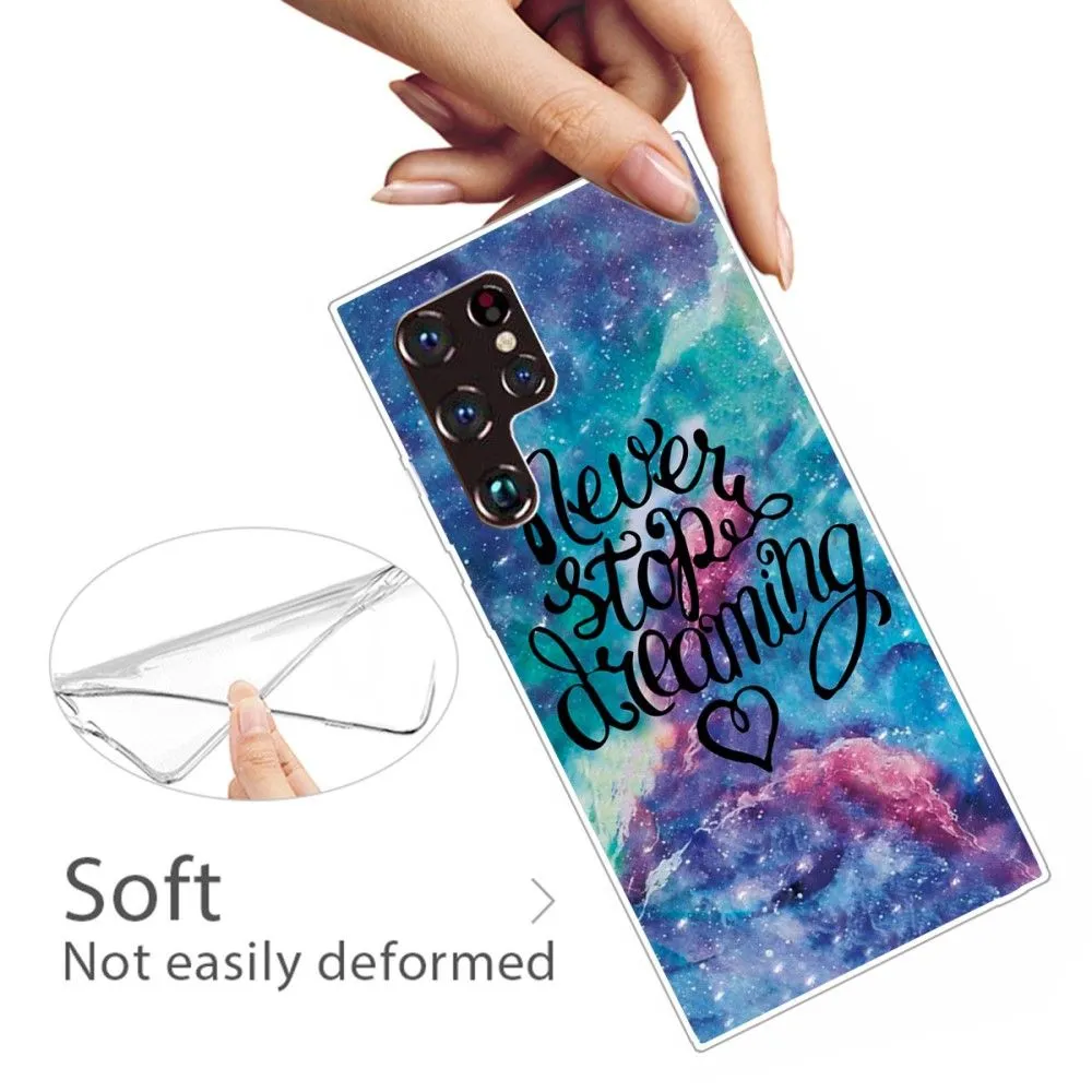 Deco Samsung Galaxy S22 Ultra case - Never Stop Dreaming