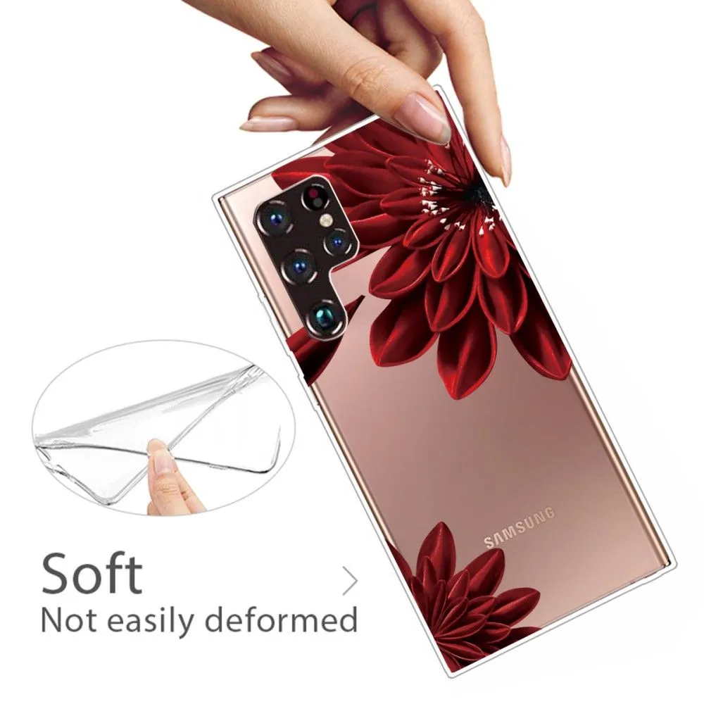 Deco Samsung Galaxy S22 Ultra case - Red Flower