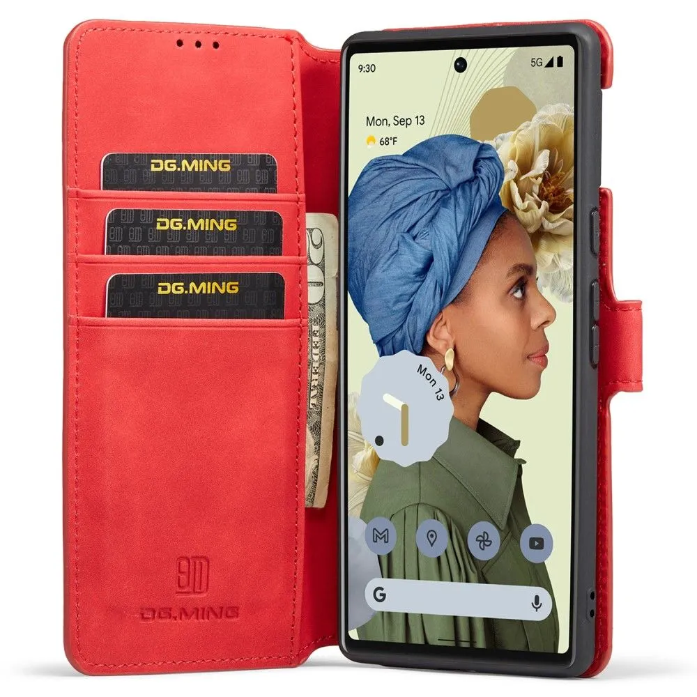 DG.MING Google Pixel 6 Pro Retro Case - Red