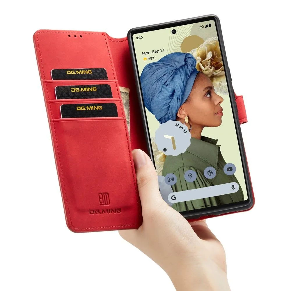 DG.MING Google Pixel 6 Pro Retro Case - Red