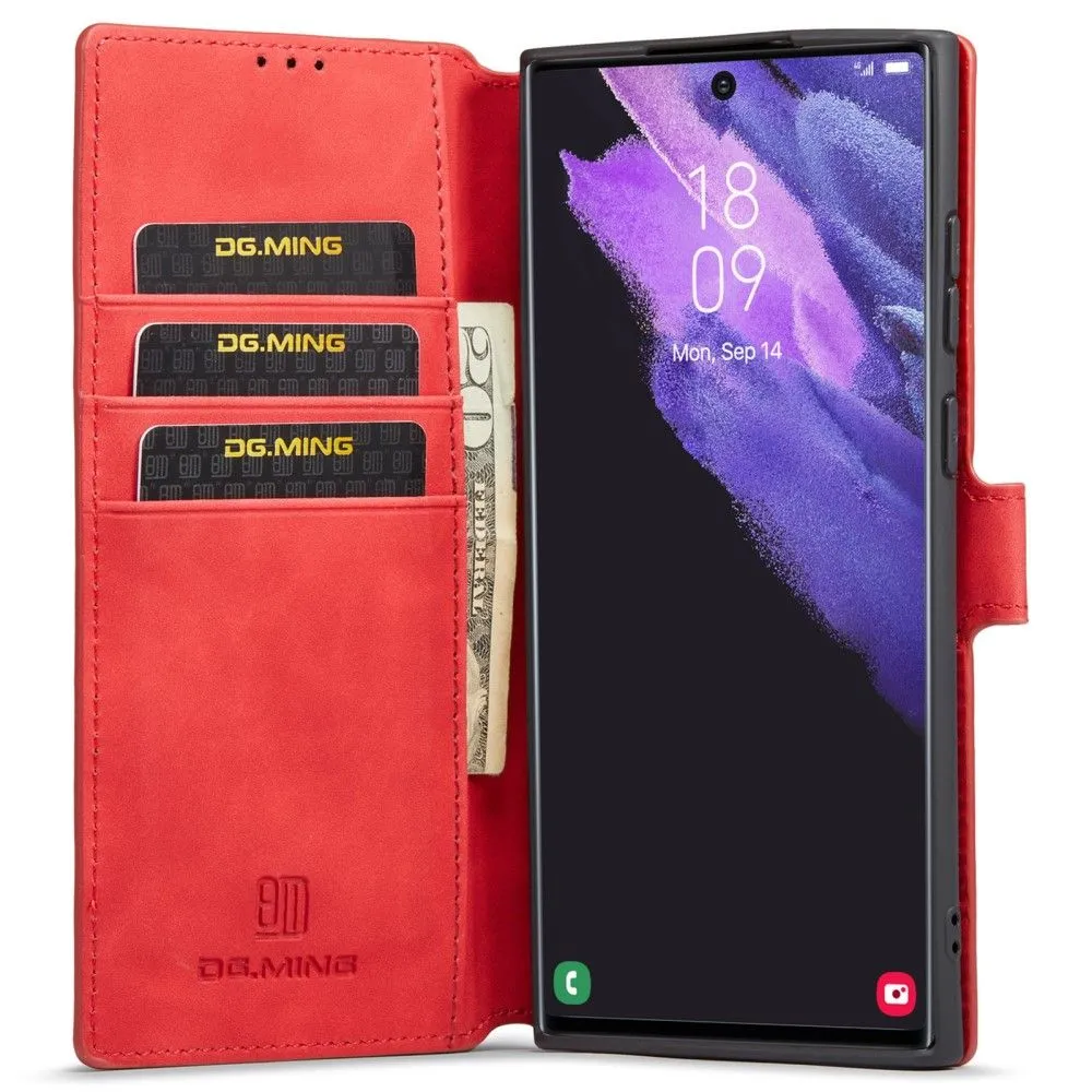 DG.MING Samsung Galaxy S22 Ultra Retro Case - Red