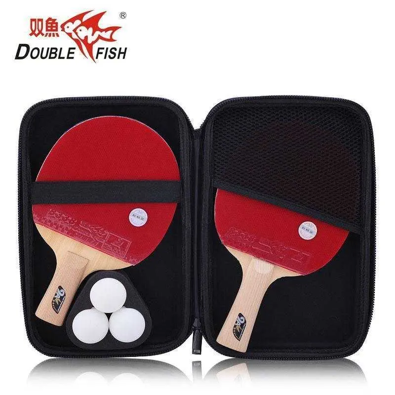 Double Fish G Type Hard PU Waterproof Table Tennis Bat Case